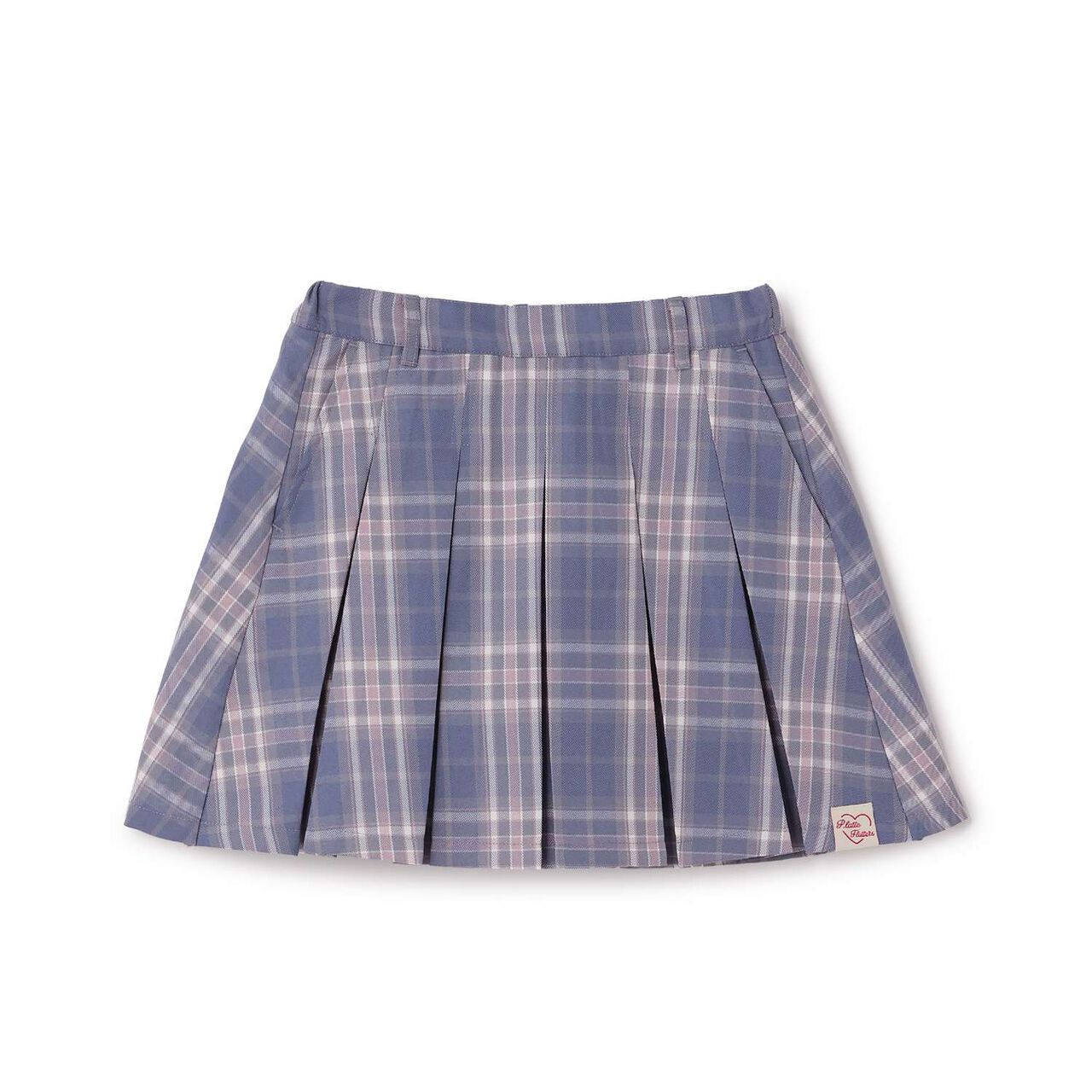 [Easy Care] Checkered Front Pleated Skirt,Black, large image number 23