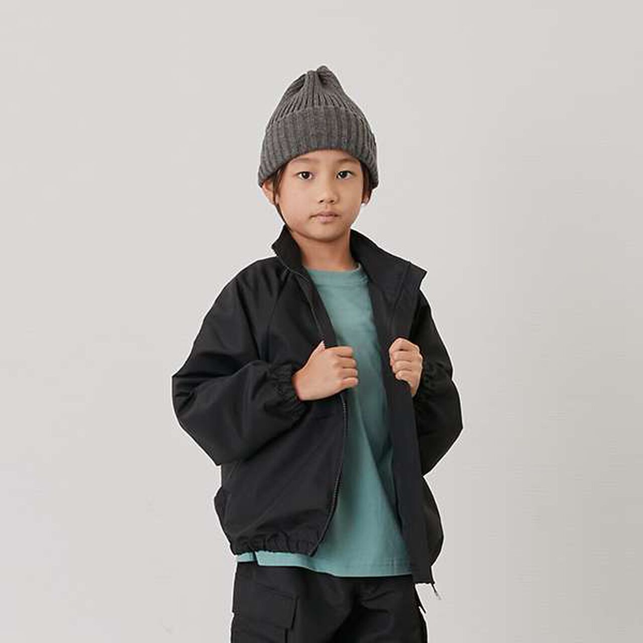 [SKIT0LY] Water-Repellent Packable Bomber Jacket,Black, large image number 0