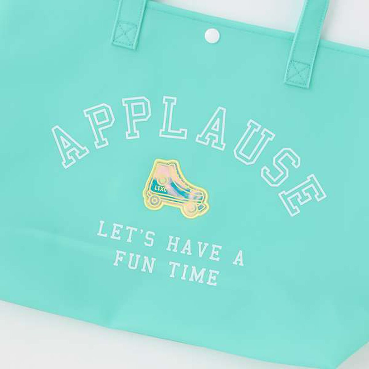 Mat PVC Tote Bag with Enamel Patch [SWIM],Purple, large image number 3