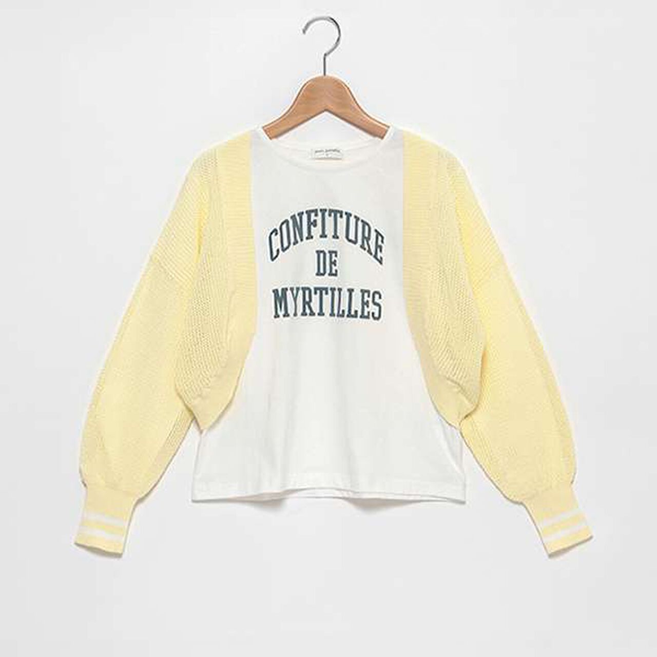 Mesh Bolero T-Shirt Set,Yellow, large image number 8