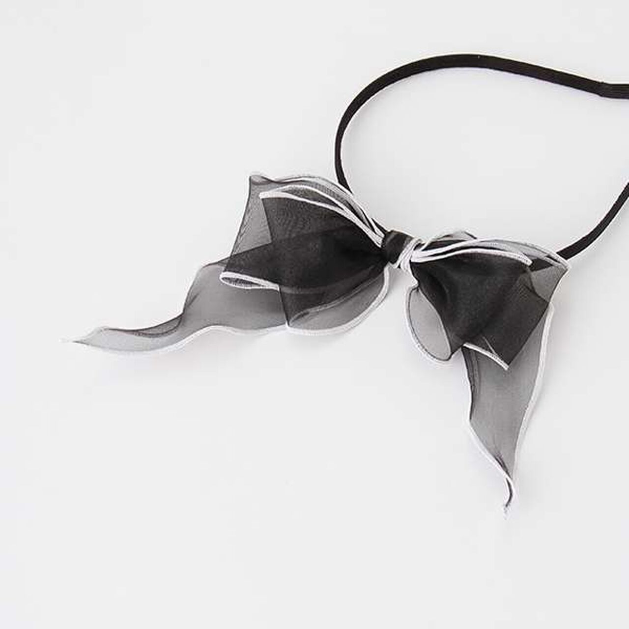 Chiffon Headband,Black, large image number 1