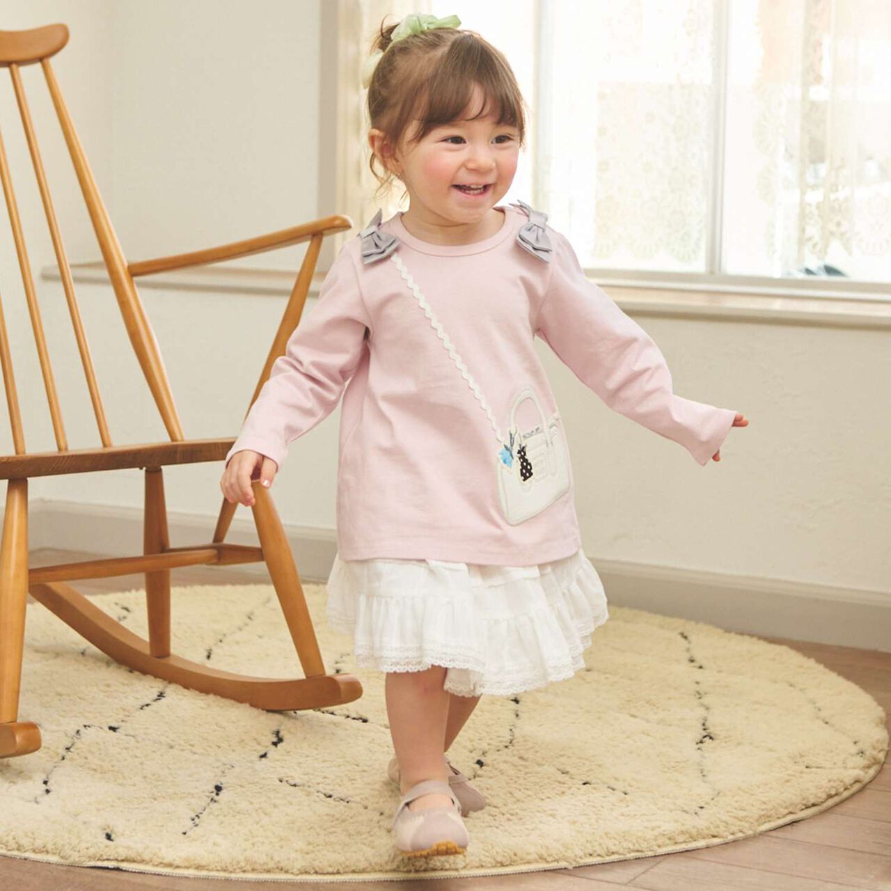 Mini Bag Long-Sleeve T-Shirt,Navy, large image number 1