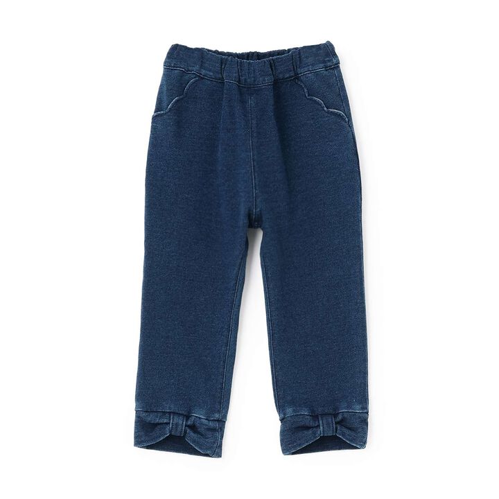 Knit Denim Ribbon Pants,, medium