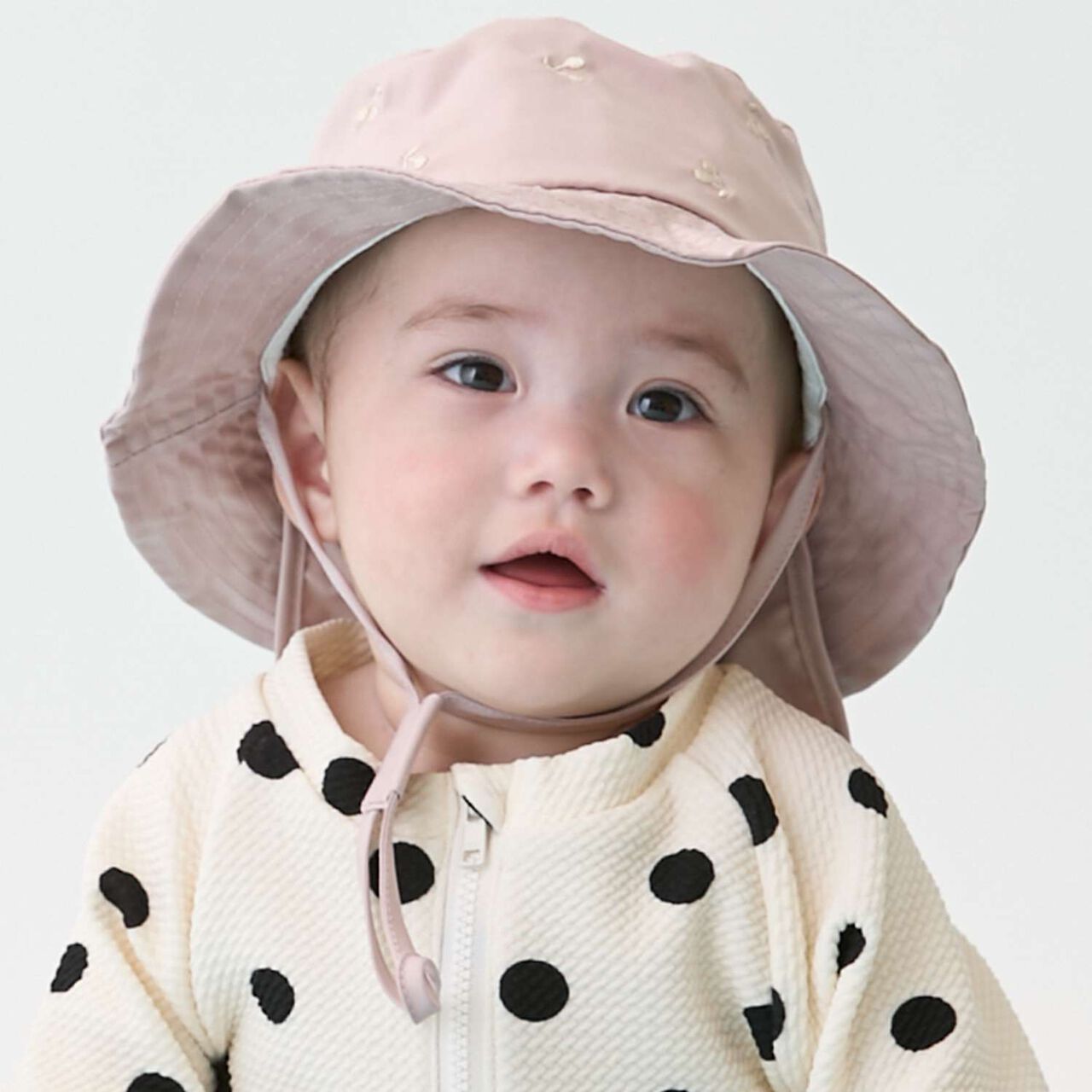 [Heat-Resistant] Embroidered Bucket Hat,Pink, large image number 0