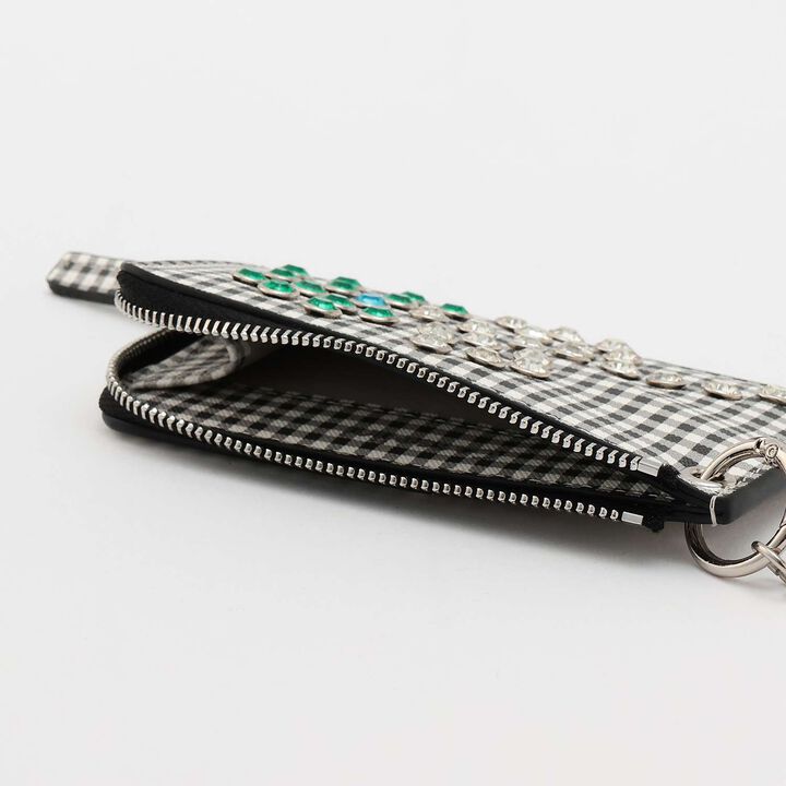 [Casselini] Gingham Wallet,Black, medium image number 5