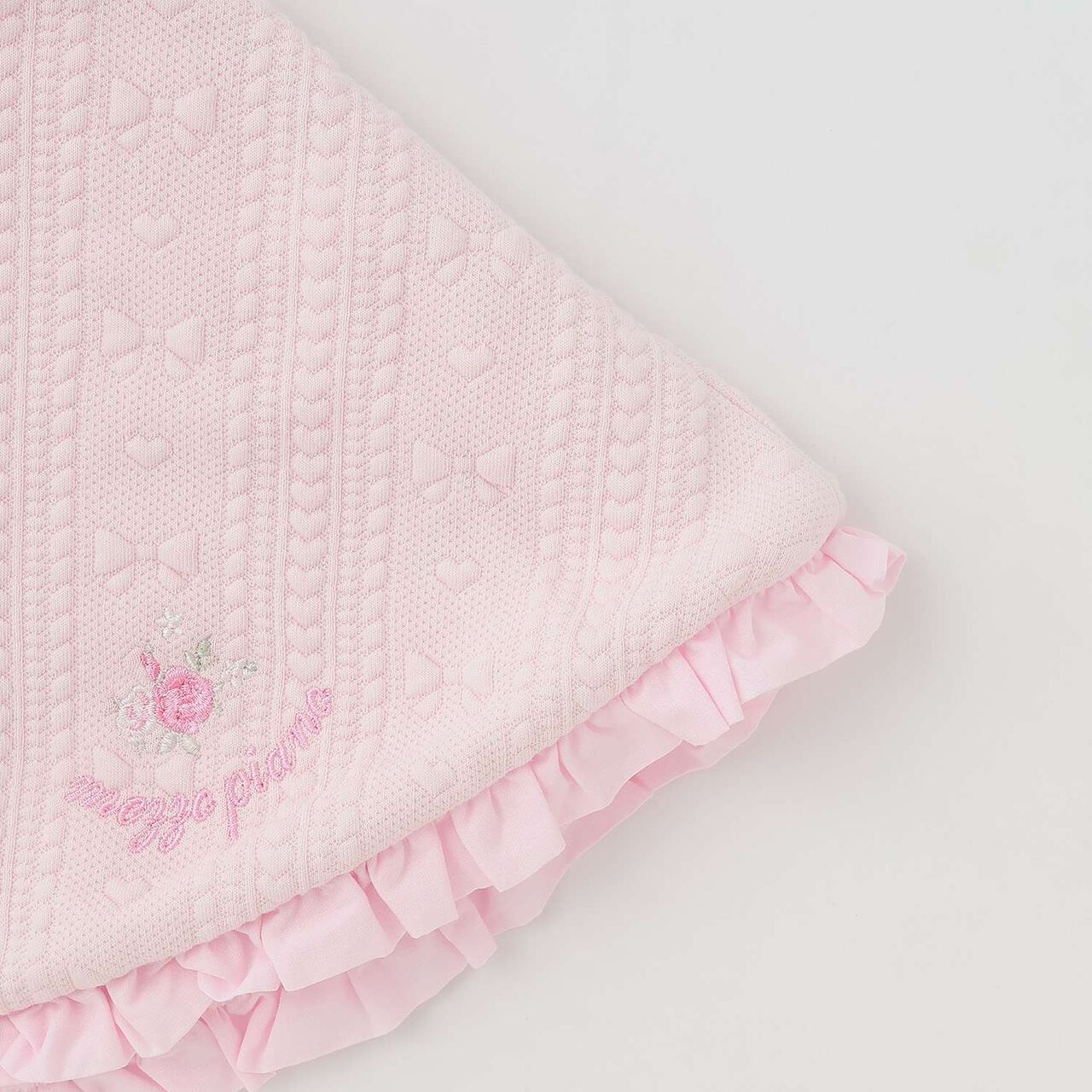 Flocked Jacquard Reversible Cape,Light pink, large image number 7