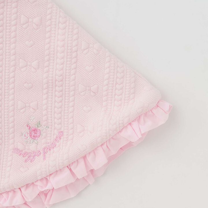 Flocked Jacquard Reversible Cape,Light pink, medium image number 7