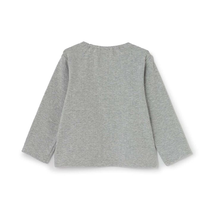 Heart & Animal Motif Long-Sleeve T-Shirt,Off white, medium image number 6