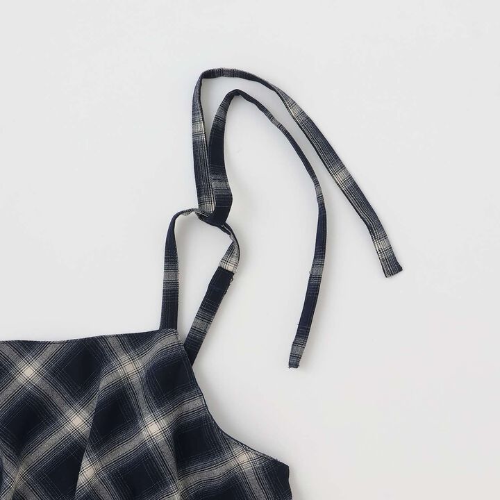 Checkered Camisole Dress Inner Set,Navy, medium image number 5