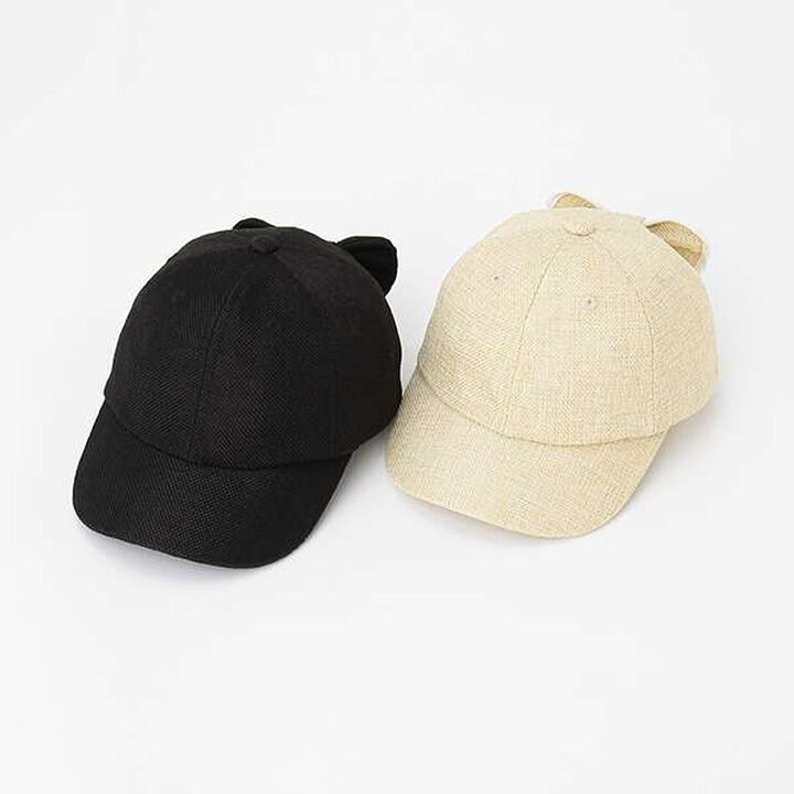 Woven Ribbon Back Cap,Black, medium image number 18