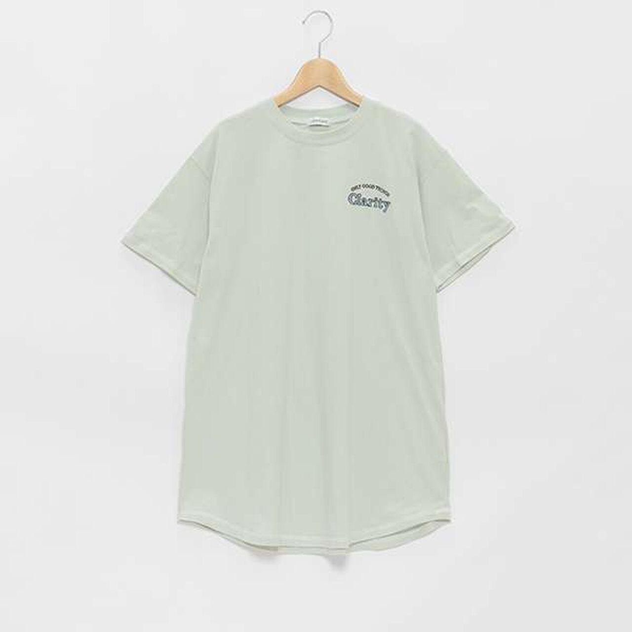 Functional Material Back Print T One-Piece Dress,Emerald green, large image number 5