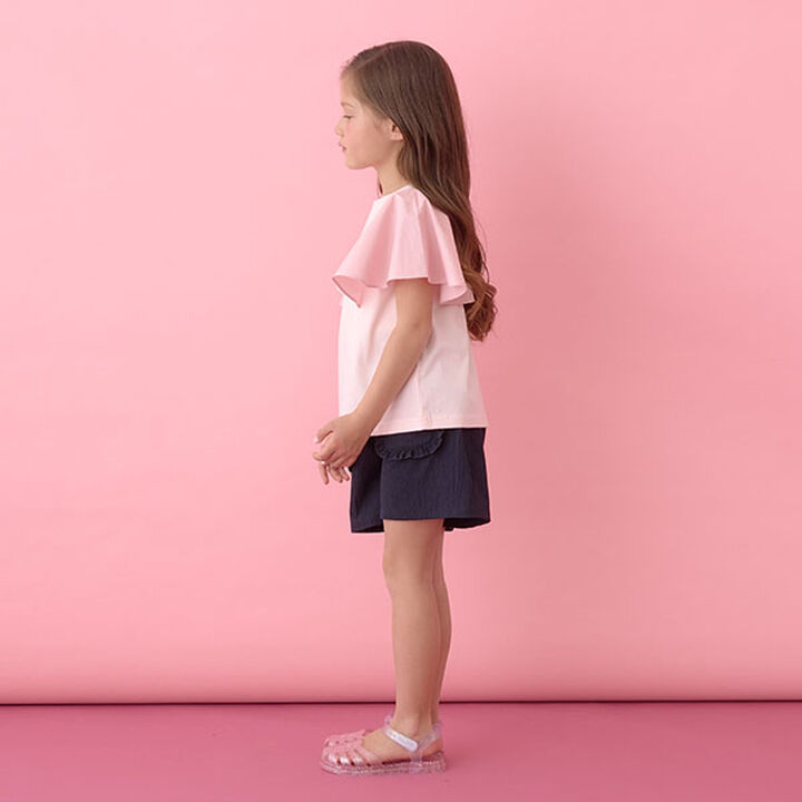 [Reversible] Soft Cotton Flare Sleeve T-Shirt,Moderate pink, medium image number 5