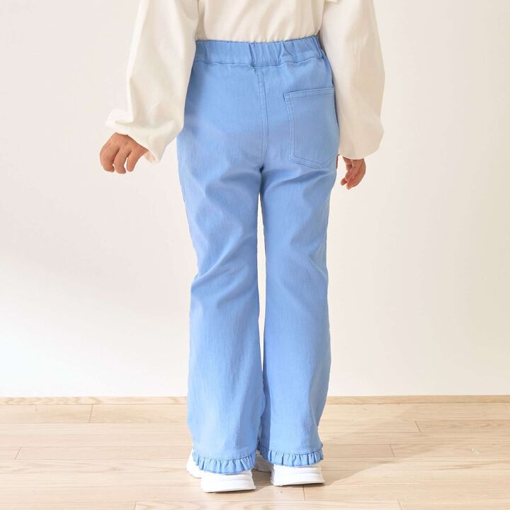 Tomo Pants Stretchy Hem Frill Flared Pants,Black, medium image number 25