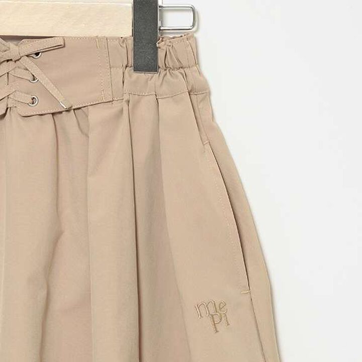 Lace-Up Tuck Skirt,Lavender, medium image number 7