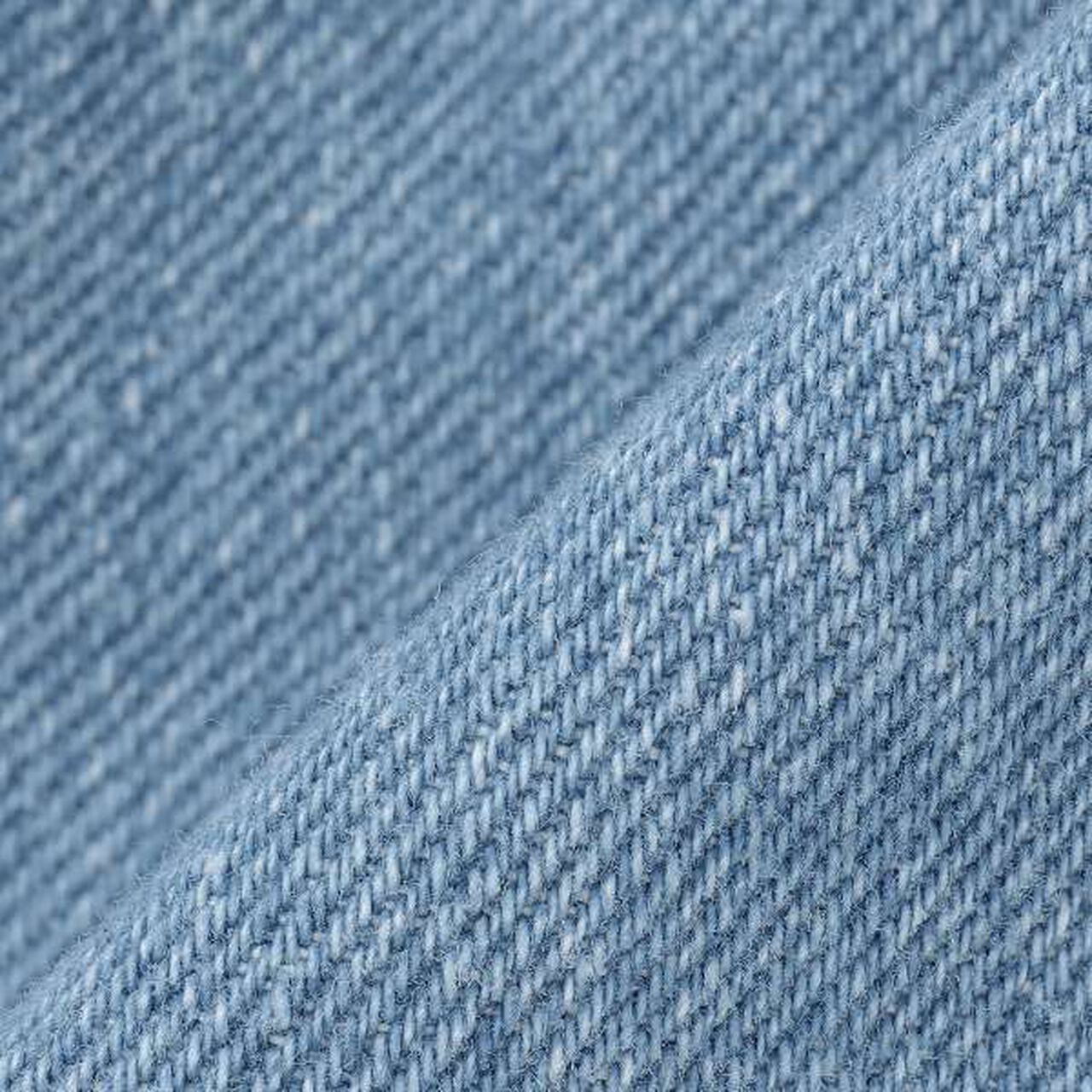 Stretch Denim Scallop Trim Skirt with Shorts,Sax blue, large image number 11