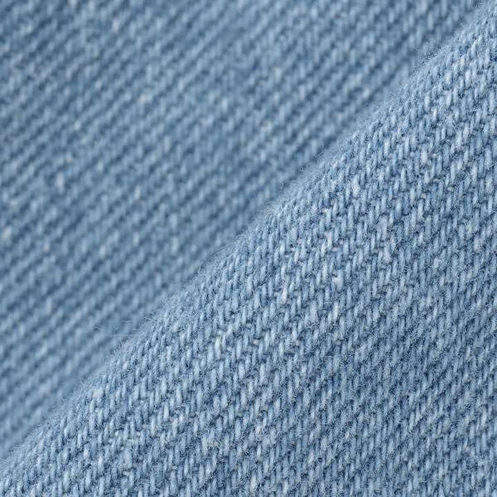 Stretch Denim Scallop Trim Skirt with Shorts,Sax blue, medium image number 11