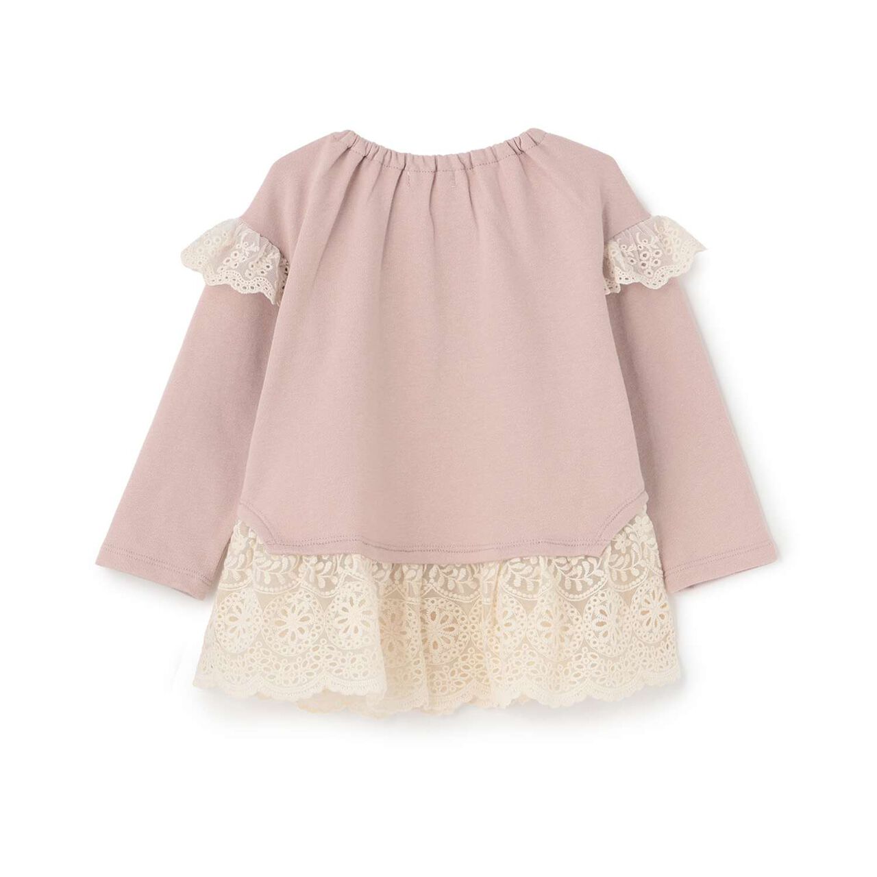 Tunic with Tulle Lace Hem,Pearl white, large image number 1