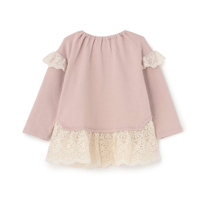 Tunic with Tulle Lace Hem,Pearl white, medium image number 1