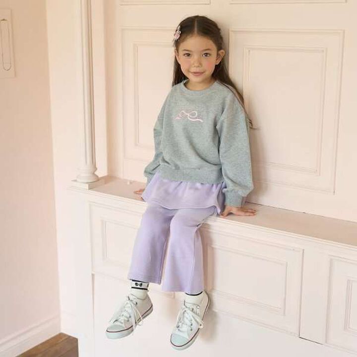 Tomo Pants with Gathered Skirt and Wool Lining Flare Pants,Mint, medium image number 17