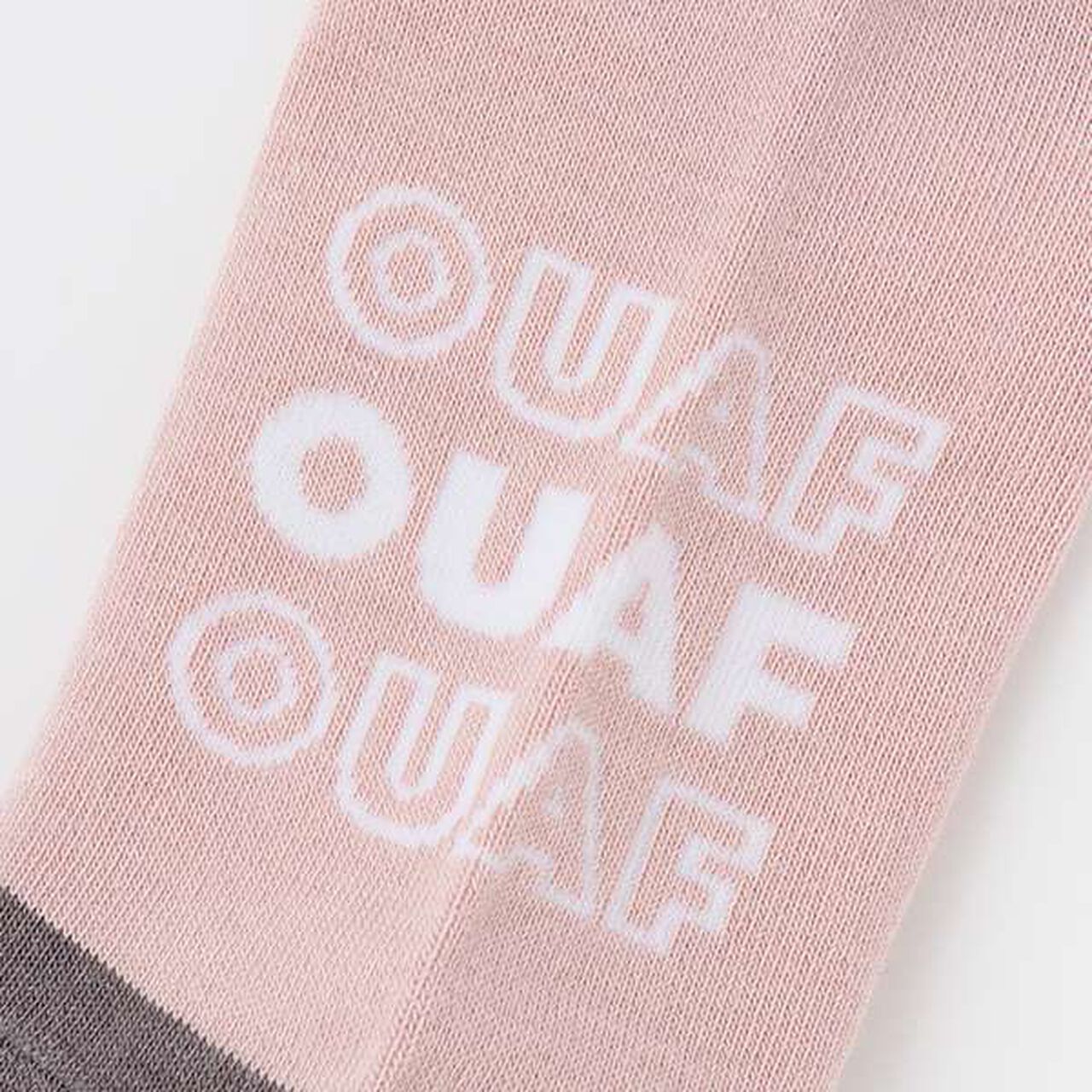 Dog Embroidery Striped Short Socks,Ivory, large image number 2