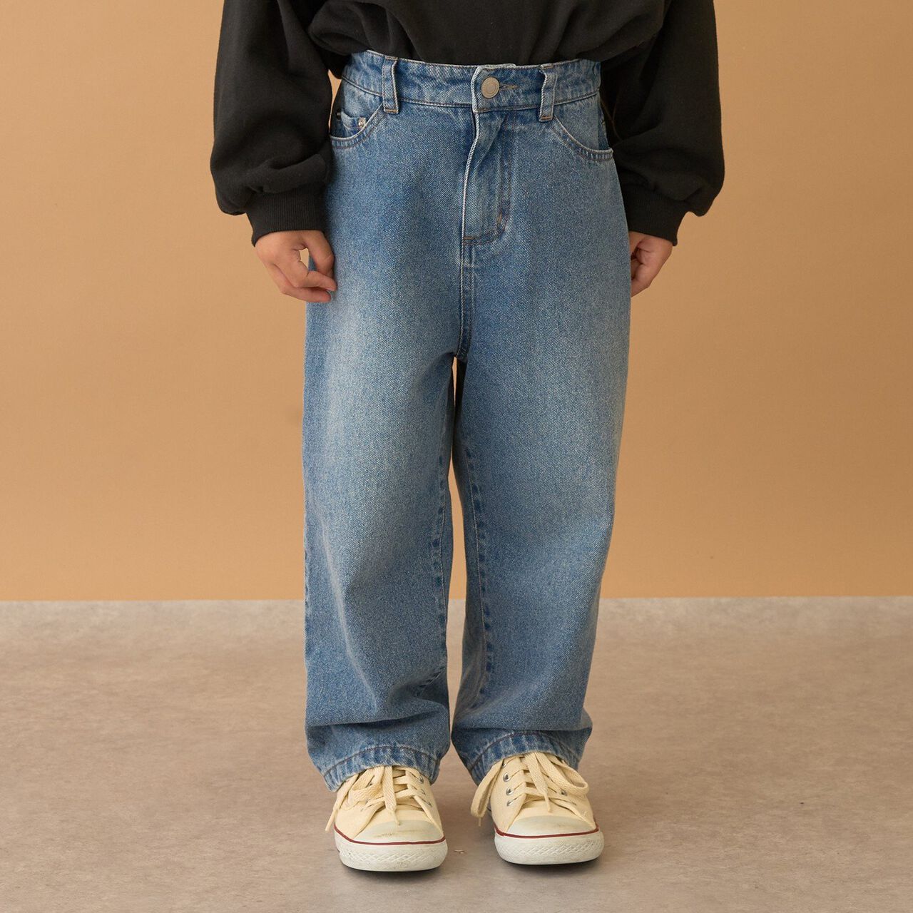 [LOVE DENIM] Loose Straight Pants,Blue, large image number 0