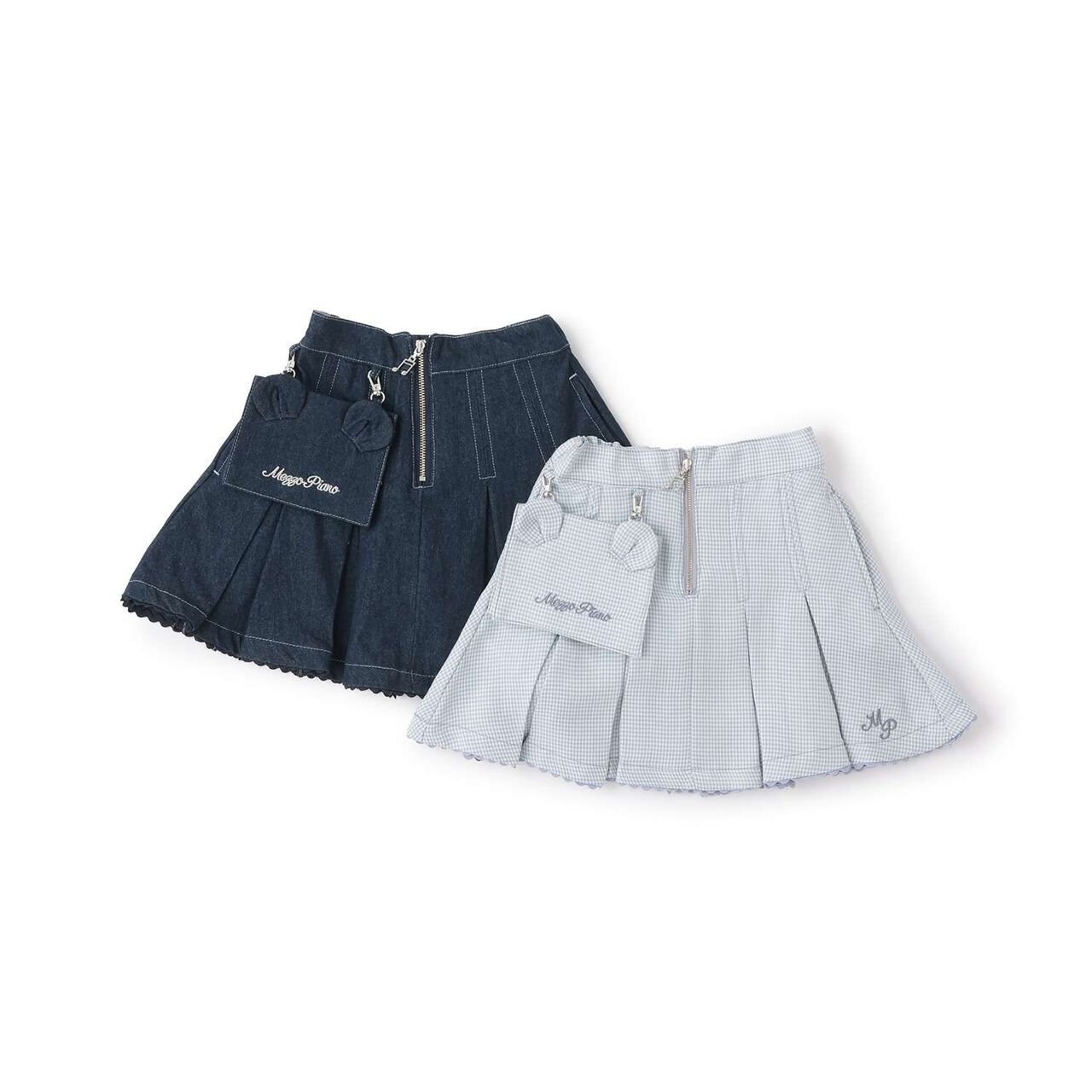 [Restock of Popular Item] Detachable Pocket Skirt with Zipper Front,Sax blue, large image number 13