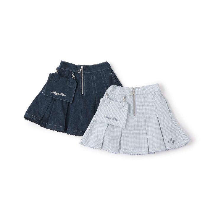 [Restock of Popular Item] Detachable Pocket Skirt with Zipper Front,Sax blue, medium image number 13