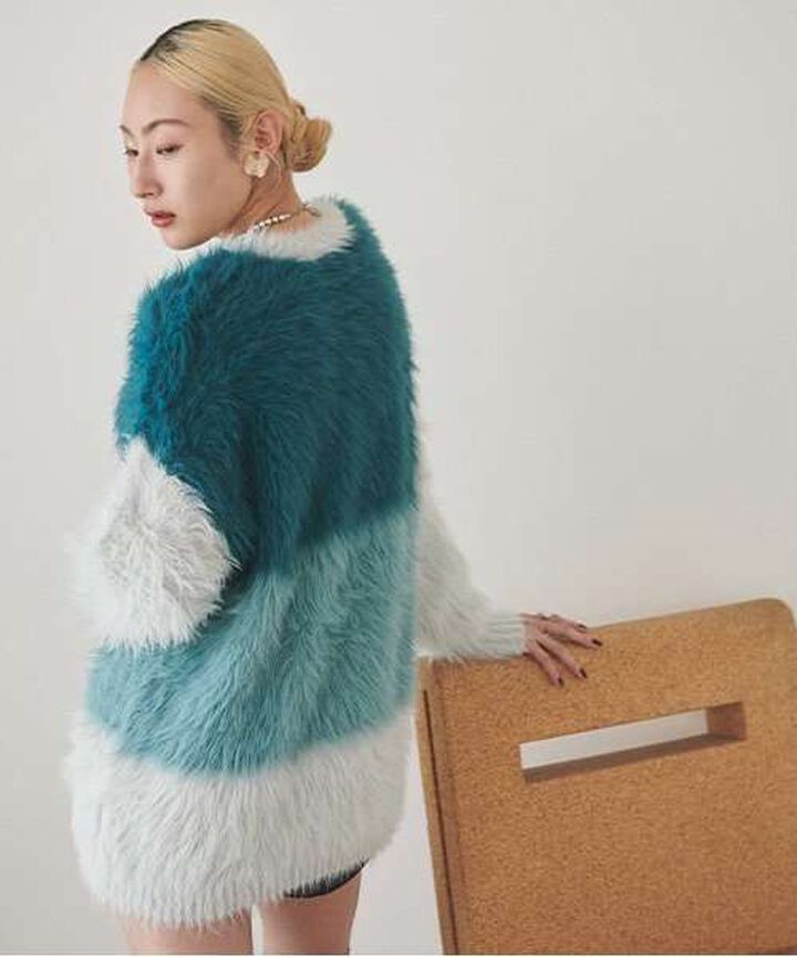 Shaggy Mini One-Piece Dress,Mocha tea, medium image number 19