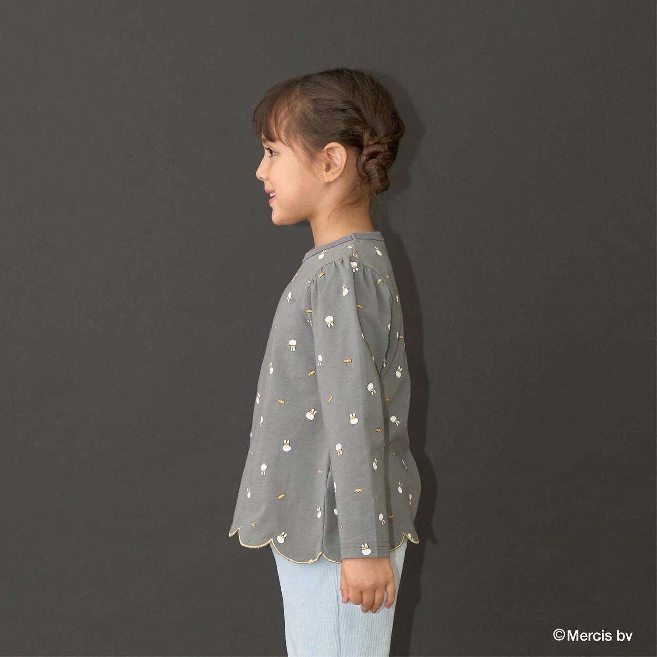 [Miffy] All-Over Pattern Scalloped Hem A-Line T-Shirt,Lavender, large image number 22