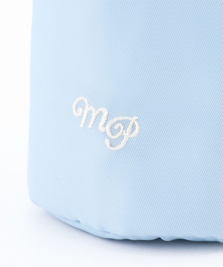 Shoulder Bag with Ribbon Pattern and Bottle Holder,Black, medium image number 2