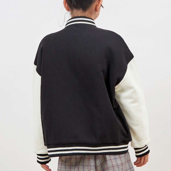 Troislapins Rabbit Patch Varsity Jacket (140-160),Beige, medium image number 15