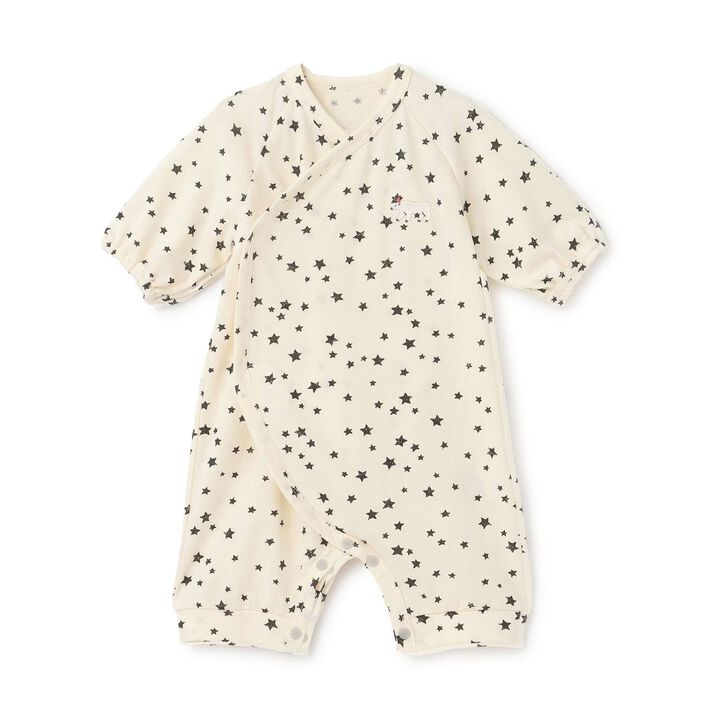 Organic Star Newborn Wear [Made in Japan],Pearl white, medium image number 0