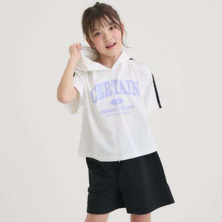 Cool Touch Short-Sleeve Hoodie + Half Pants Set,Yellow green, medium image number 18