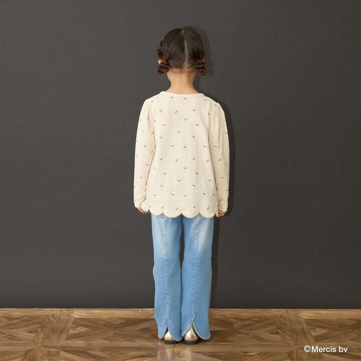 [Miffy] All-Over Pattern Scalloped Hem A-Line T-Shirt,Lavender, medium image number 13