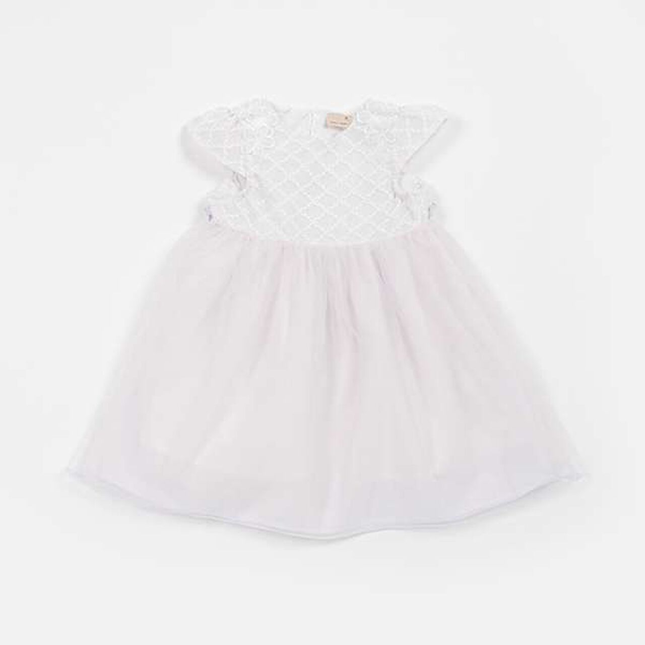 Flower Lace Tulle One-Piece Dress,Cream, large image number 15