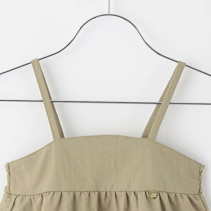 Tiered Long-Sleeve One-Piece Dress with Back Ribbon,Light khaki, medium image number 3