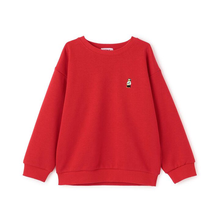 Bear Embroidery Fleece Sweatshirt,Blue, medium image number 8