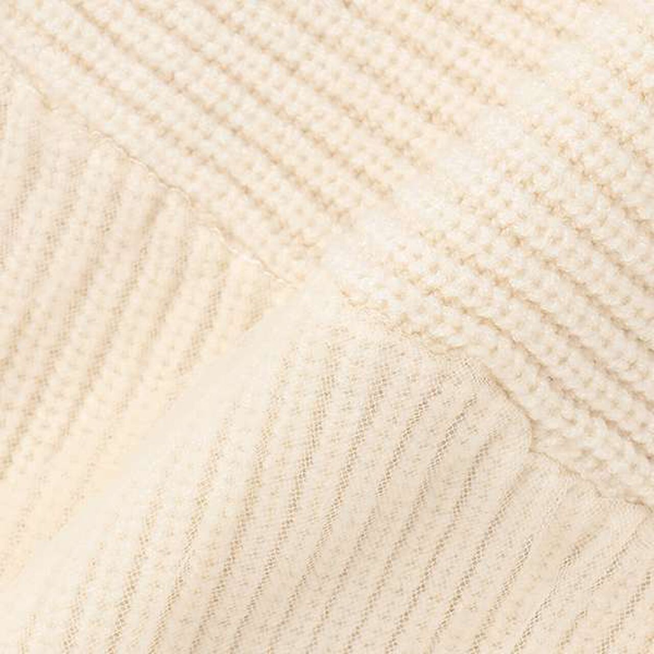 [AMI] Overlay Tulle Sleeve V-Neck Cardigan,Ivory, large image number 8