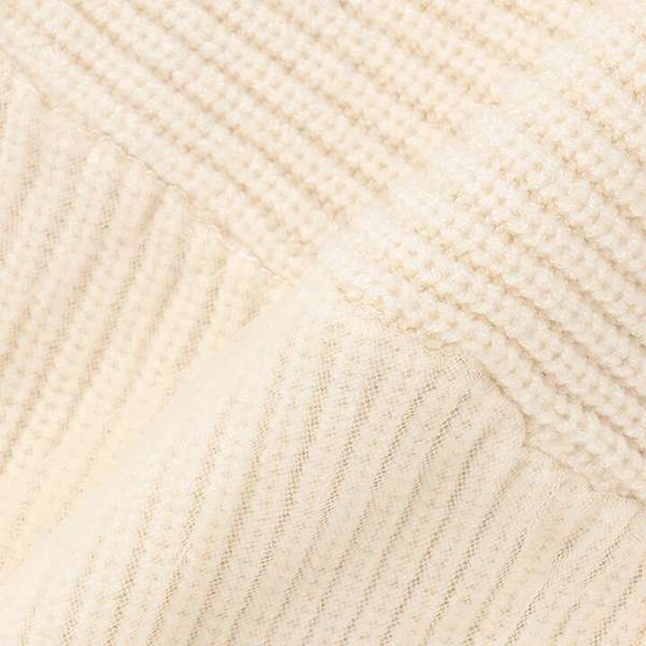 [AMI] Overlay Tulle Sleeve V-Neck Cardigan,Ivory, medium image number 8