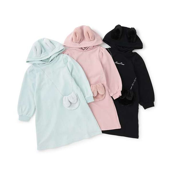 Bunny Pouch One-Piece Dress,Pink, medium image number 7