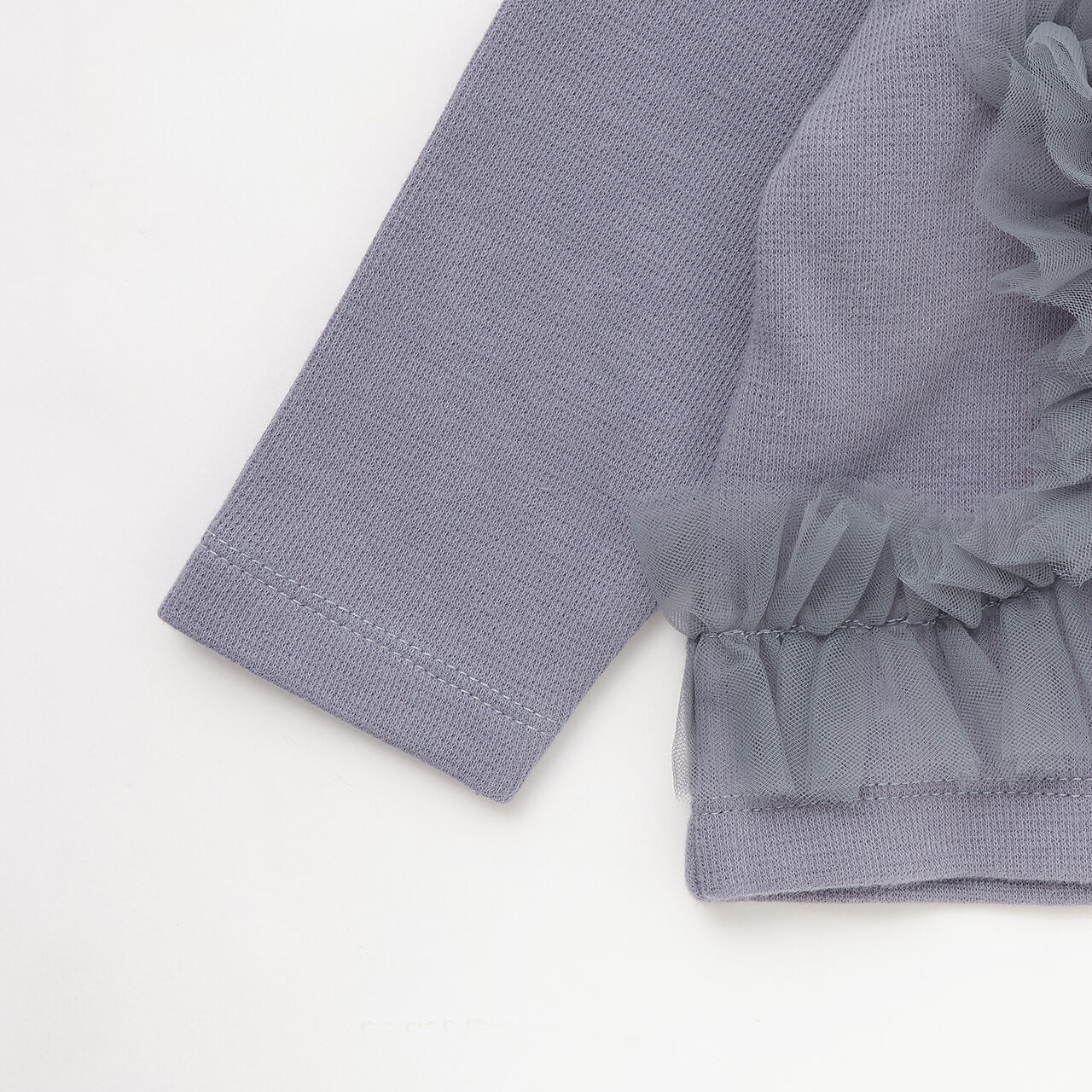 [Link] Tulle Frill Cut Cardigan,Ivory, large image number 7