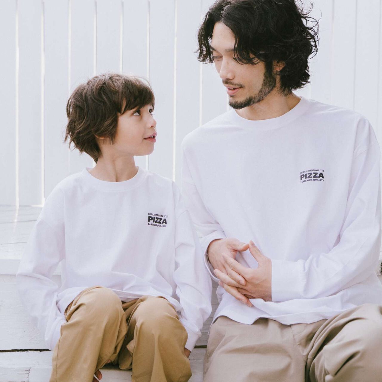 [Parent-Child Matching] [DAD] OFUZAKE Street Long Sleeve T-Shirt,Light gray, large image number 2