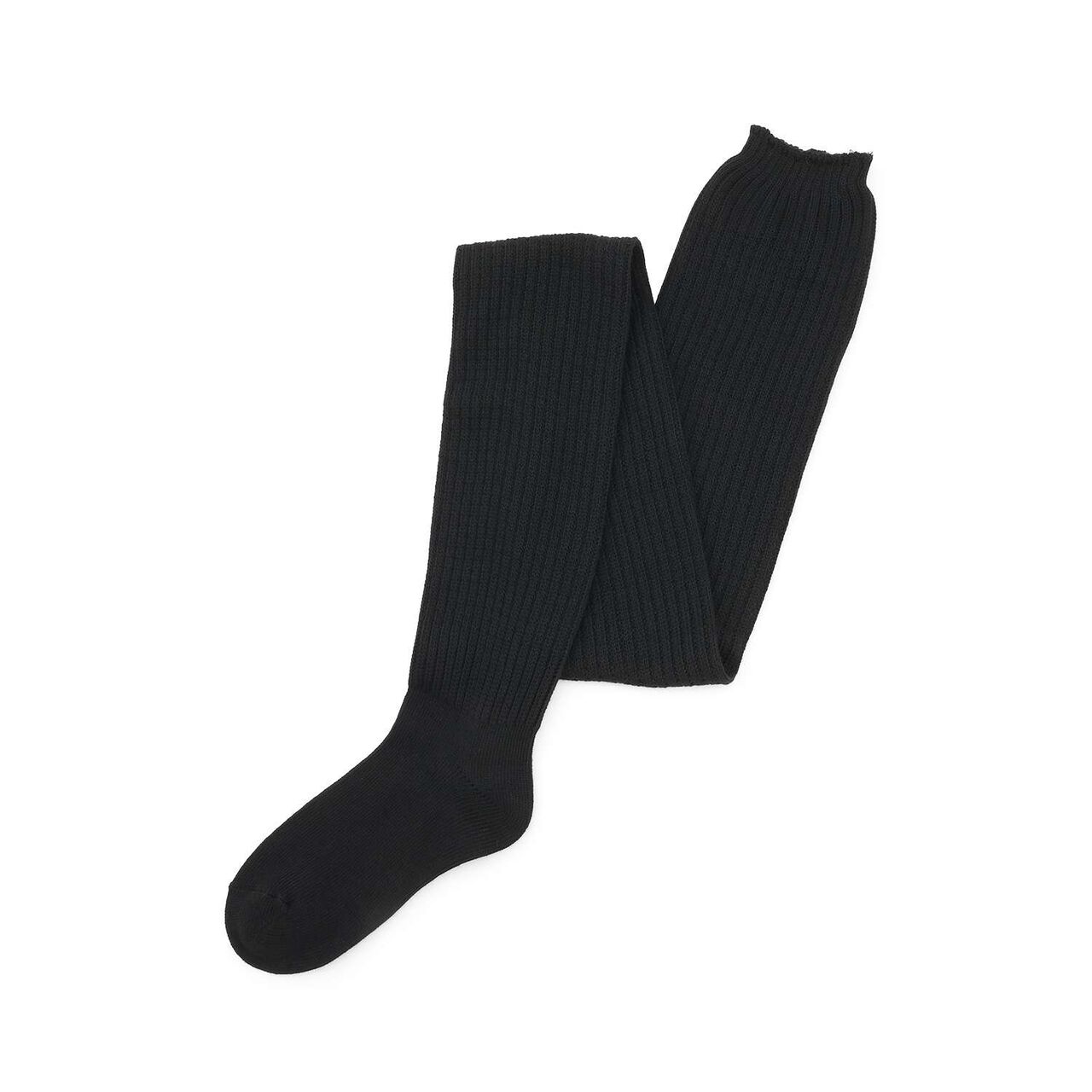 100c Length Loose Socks,Black, large image number 1
