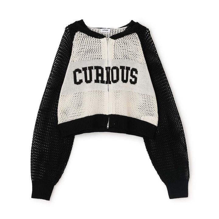 LTXC Washable Mesh Knit Zip Parka,Brown, medium image number 8