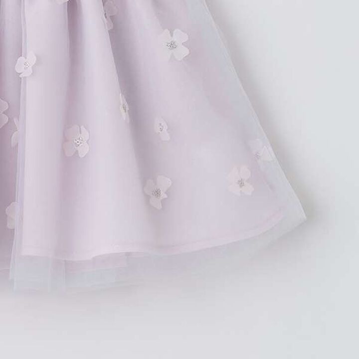 Flower Tulle Skirt,Blue, medium image number 4