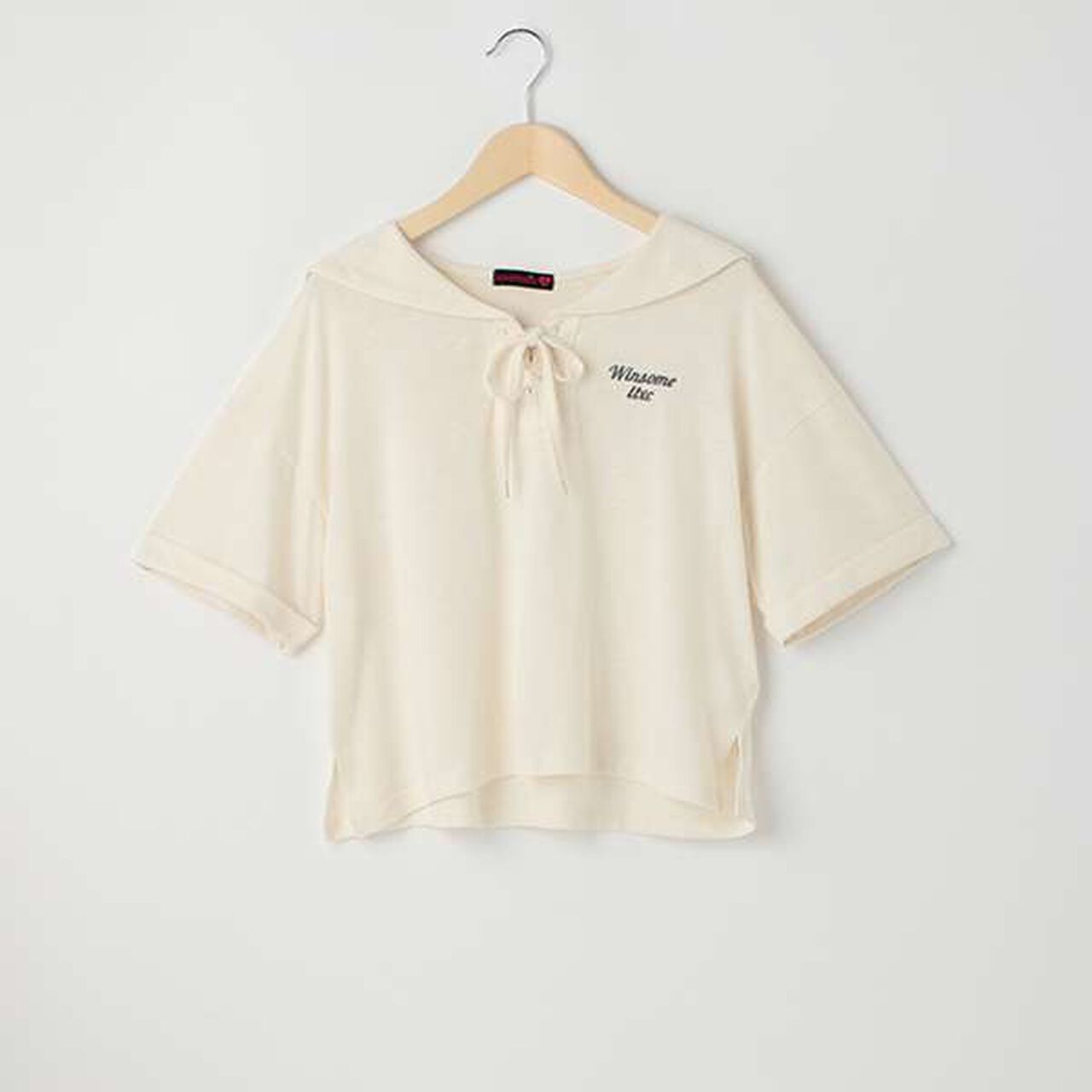 Sailor Collar Half T-Shirt,Sax blue, large image number 2