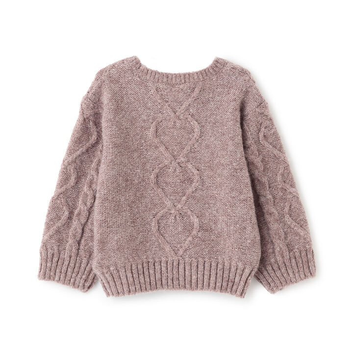 Link Heart Cable Knit,Top gray, medium image number 9