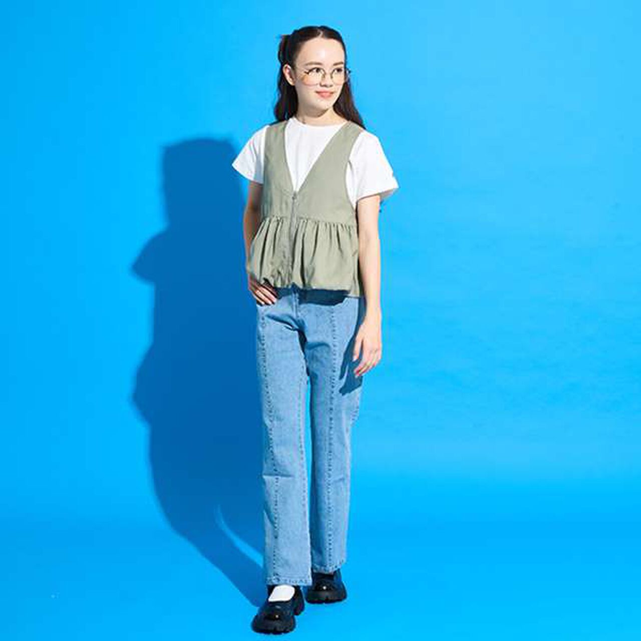 [AMI] Denim Flare Pants,Black, large image number 2