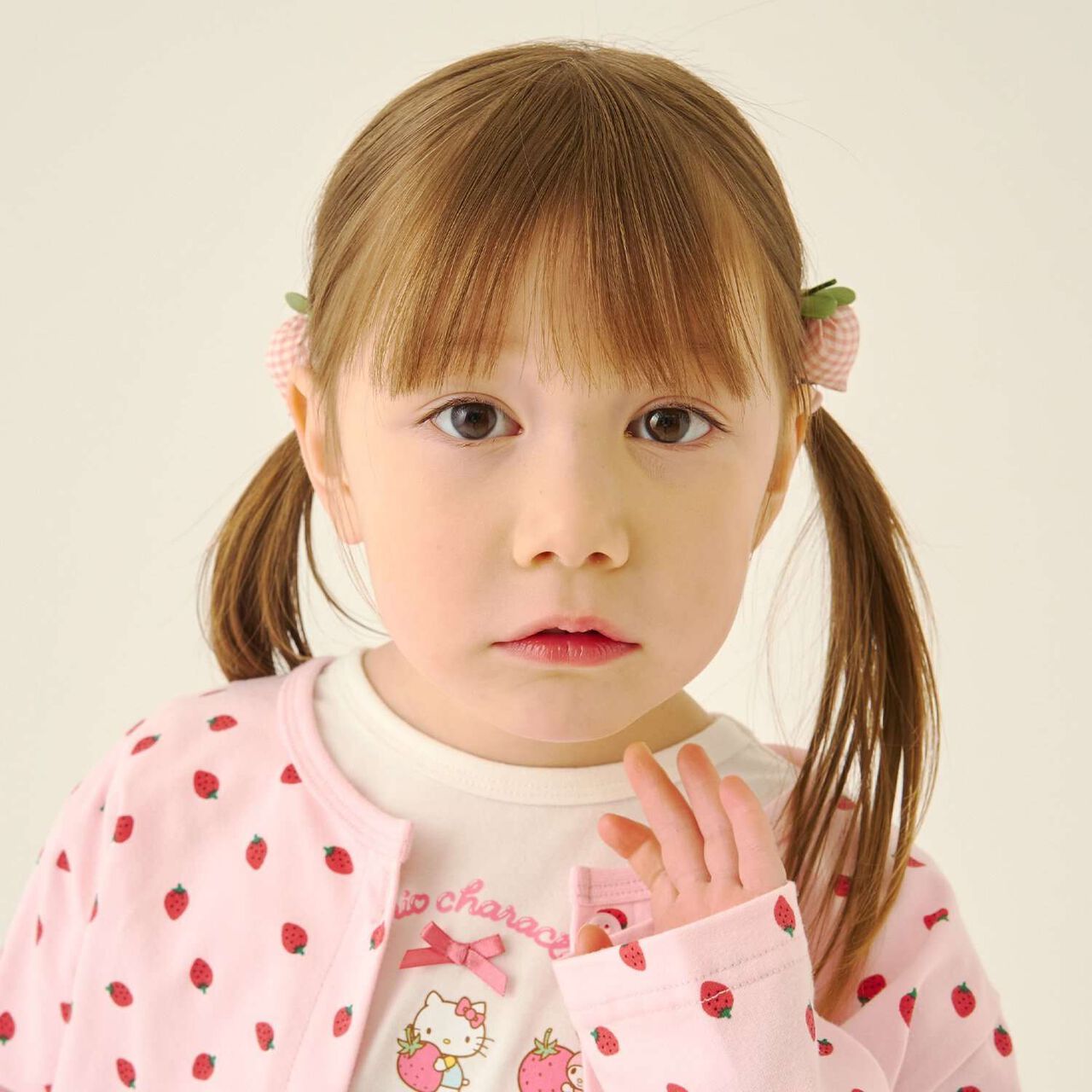 Puffy Strawberry Hair Ties (Set of 2),Yellow, large image number 8