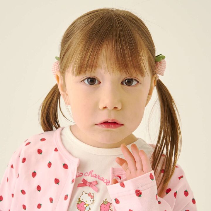 Puffy Strawberry Hair Ties (Set of 2),Yellow, medium image number 8